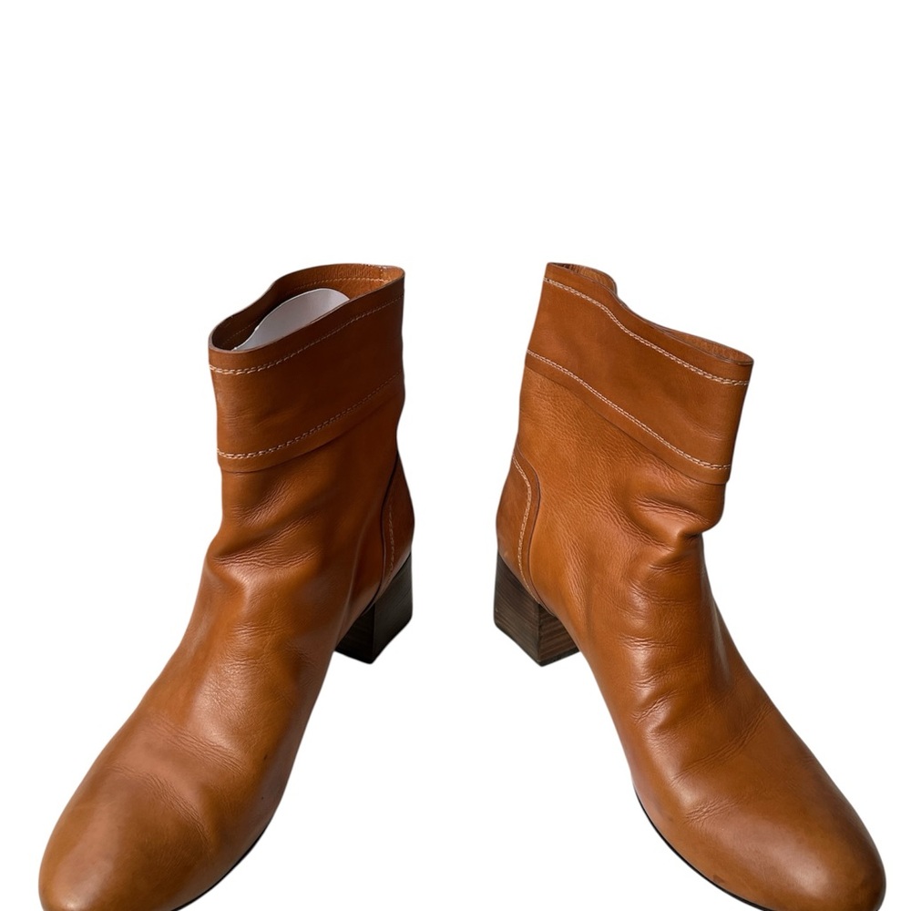 CNC Costume National Brown Leather Ankle Boots